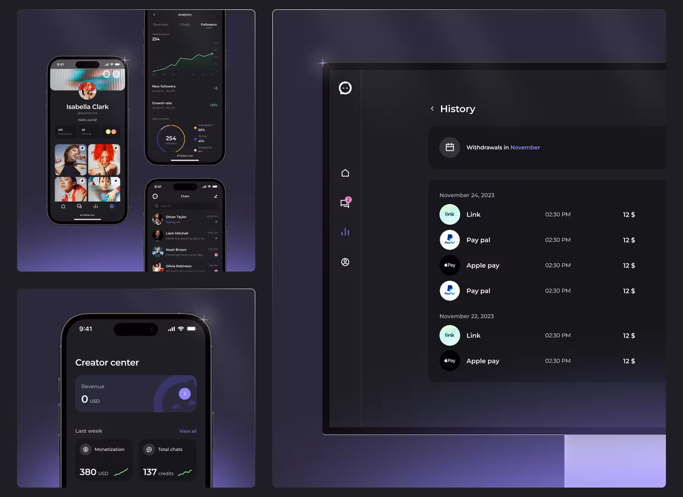 Product screens from an AI-built app reviewed by Lumitech