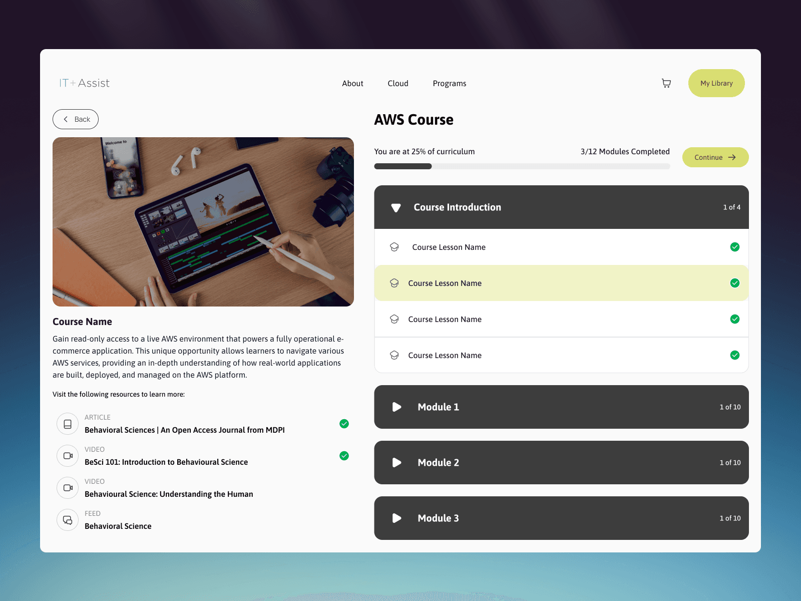 An LMS for training engineers and AWS certification preparation
