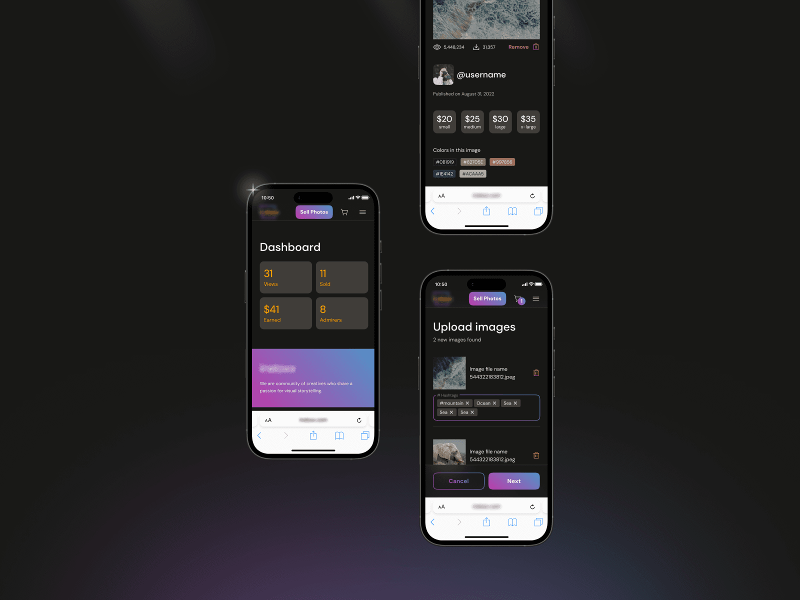 Minimalistic interface for the digital content marketplace