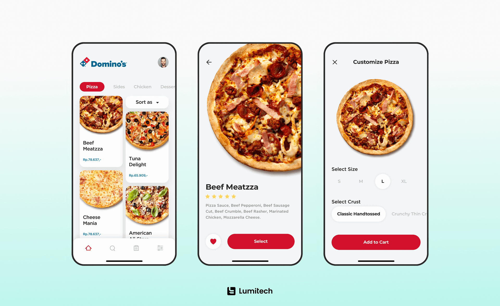 Dominos’ focus on a simple and intuitive user interface