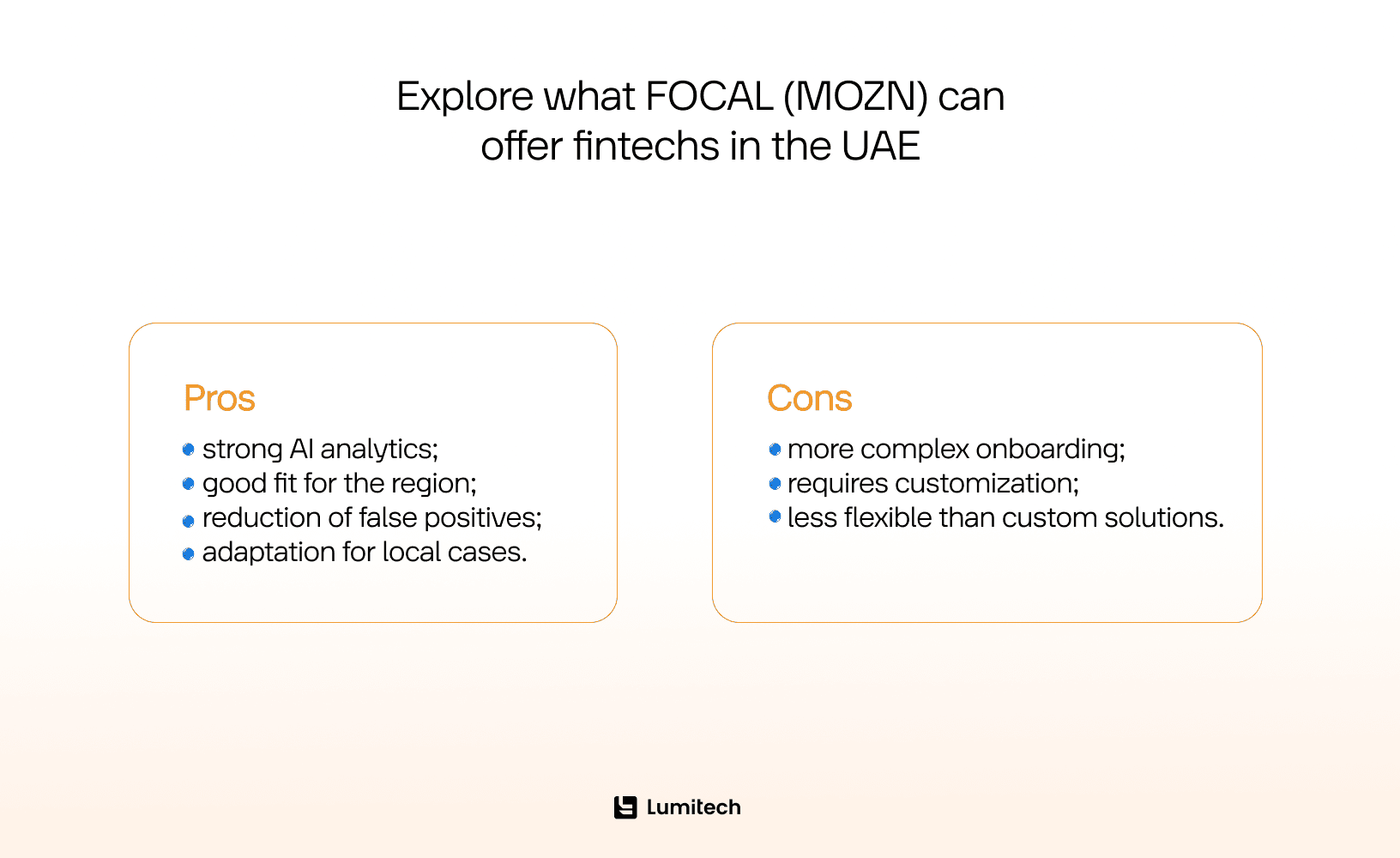 Explore what FOCAL (MOZN) can offer fintechs in the UAE