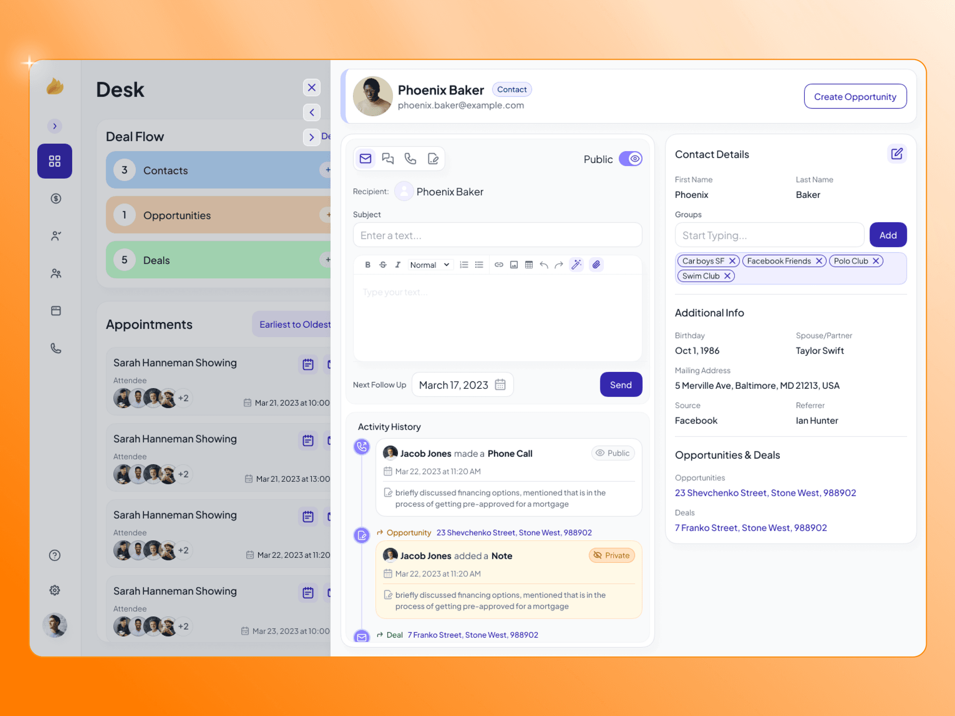 Client and Lead Management