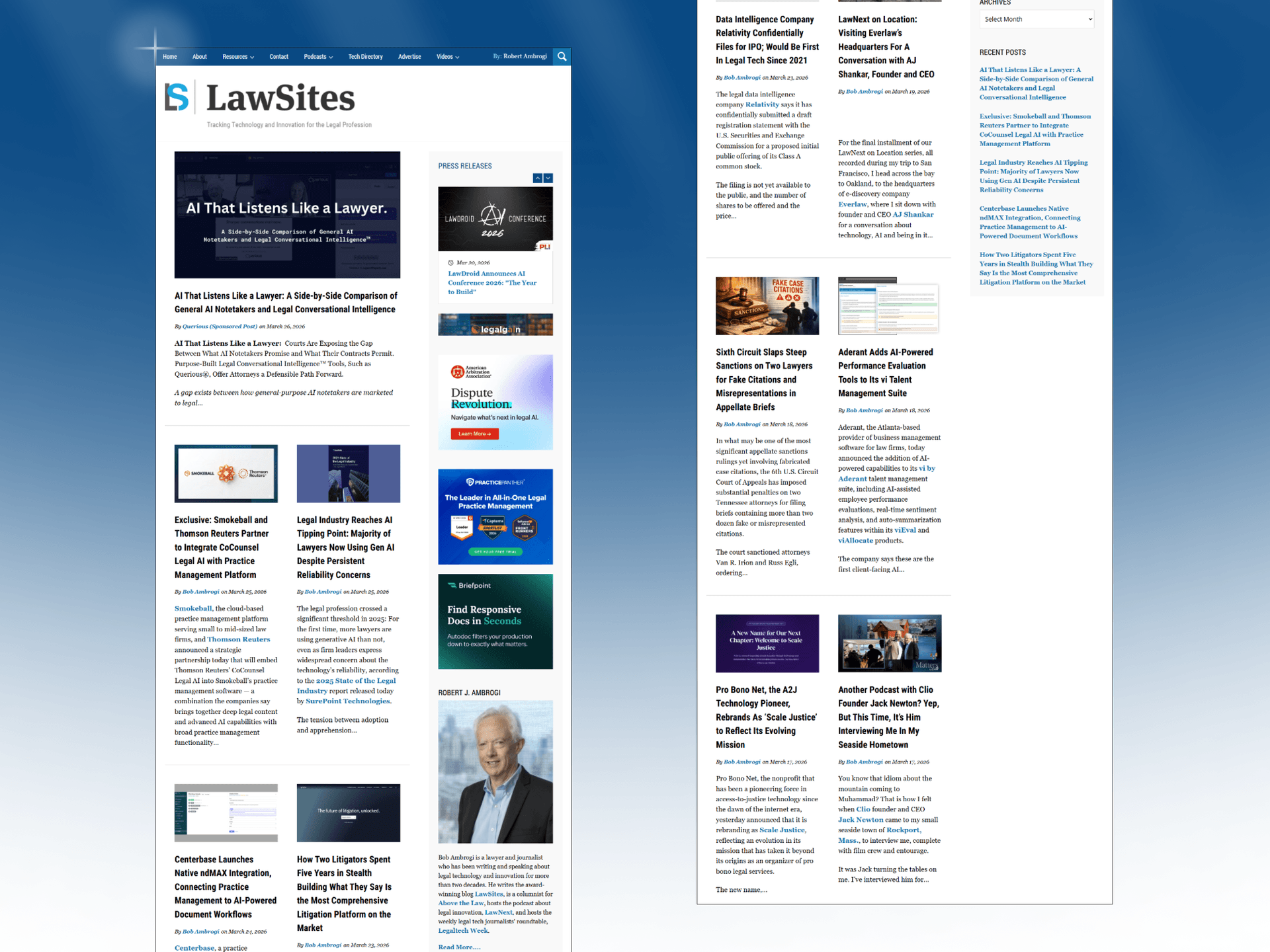Digital publishing platform focused on the legal industry