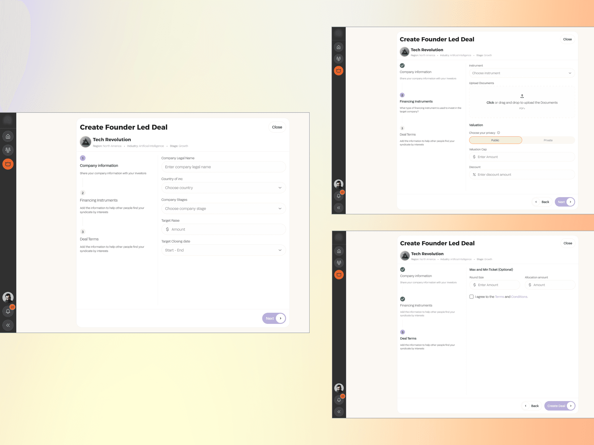 Syndicate Profile & Deal Creation