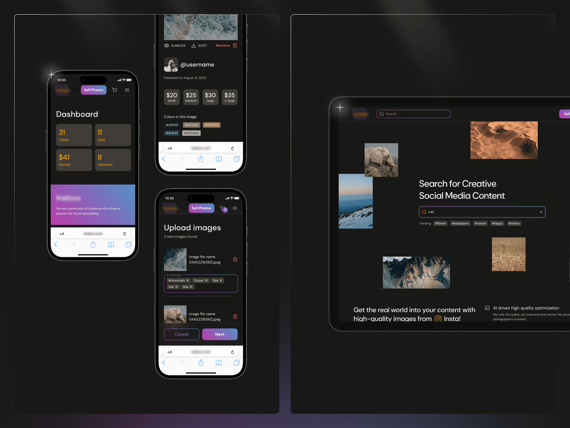 Stock Photo Marketplace for Instagram Photos