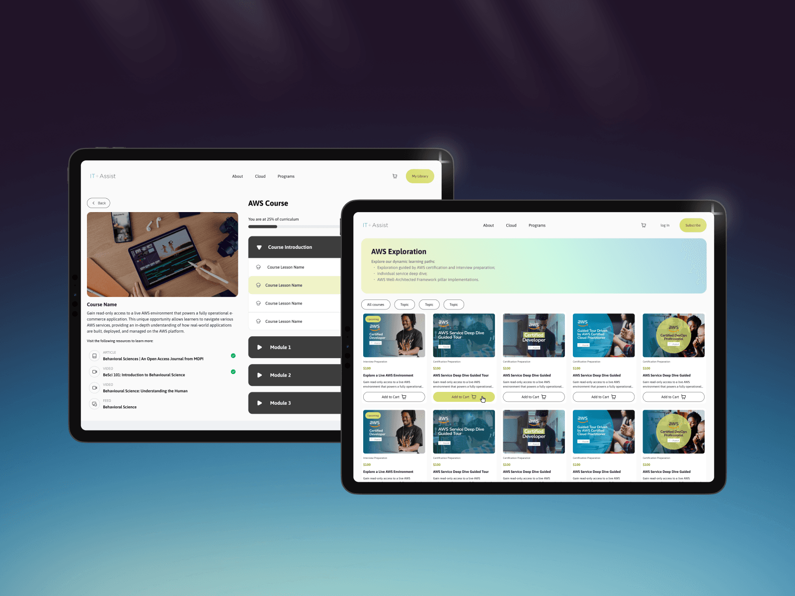 A unified learning platform for engineers to prepare for AWS and Azure certification