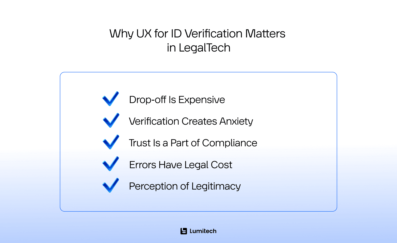 User experience for ID verification