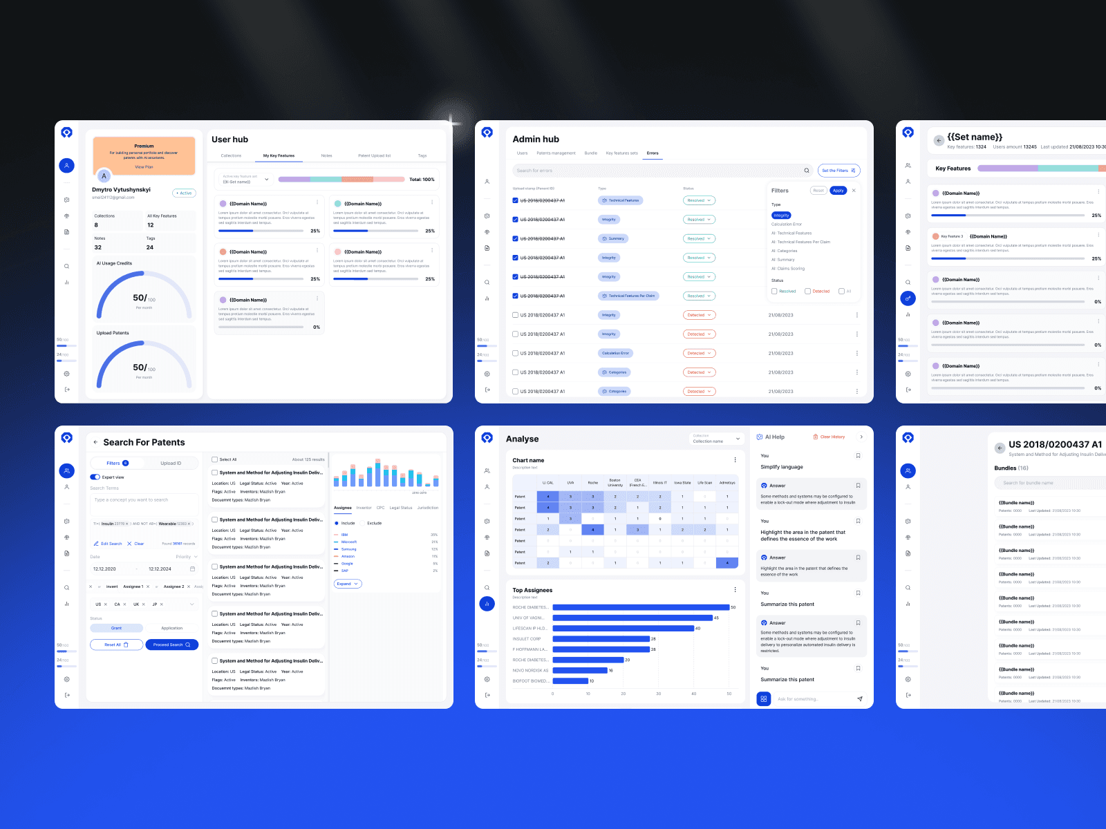 Amunet IP patent analysis features overview