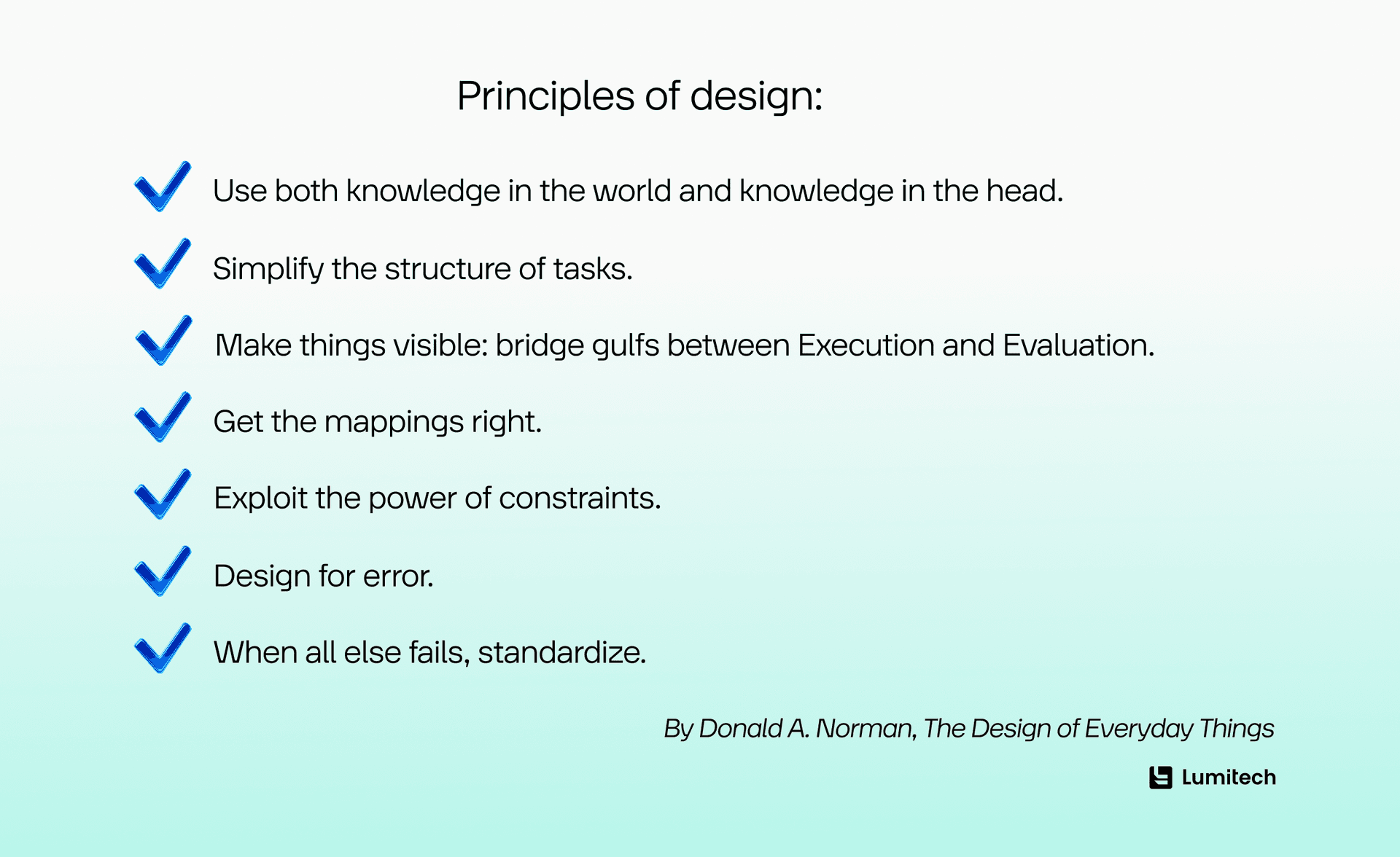 Principles of foodtech UI design by Don Norman