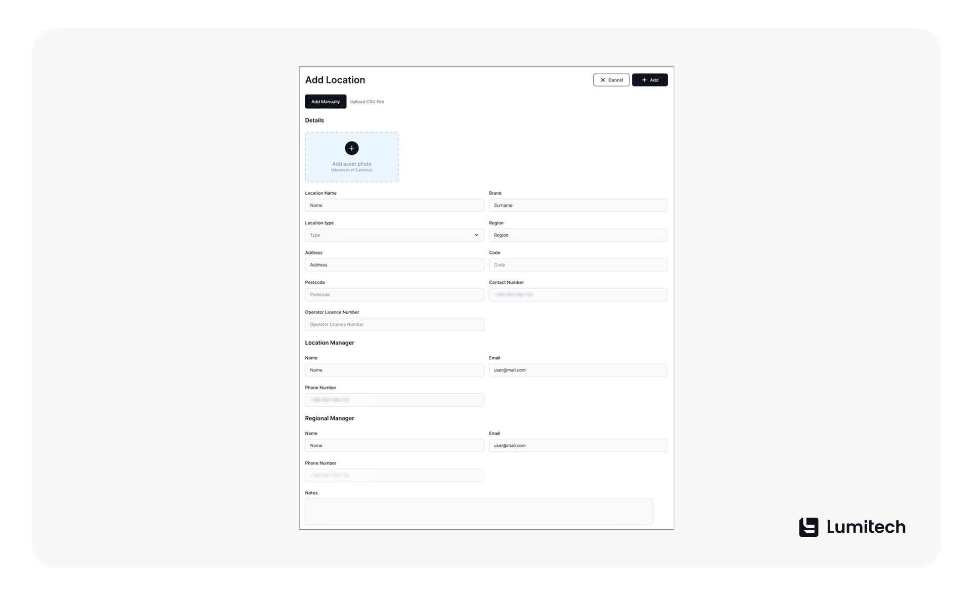 Forms for transportation industry by Lumitech